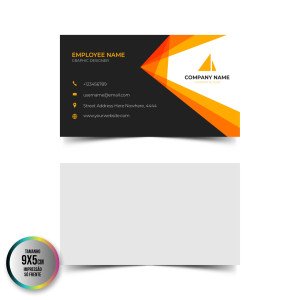 500 Cartões de Visita 4/0 Verniz na frente